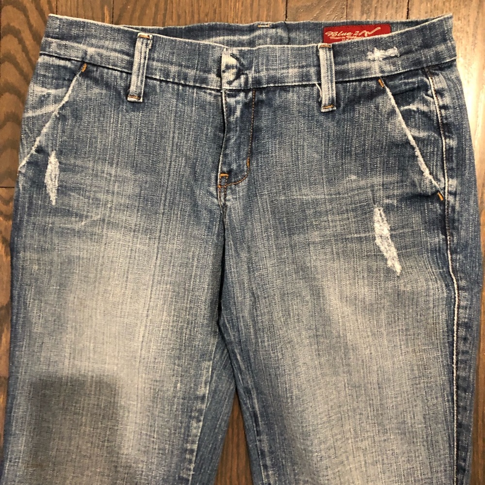 Blue 2 made in CA wide leg flare jeans sz 26
